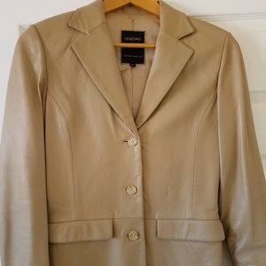 Women's Beige Leather Jacket